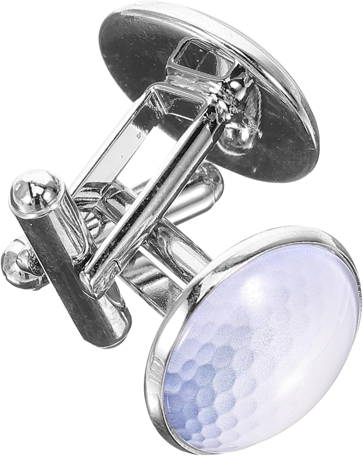 Golf Cufflinks for Men Silver Metal and Crystal Glass Wedding Groom Suit Accessories Elegant Tuxedo Shirt Cuff Buttons Fashion Jewelry