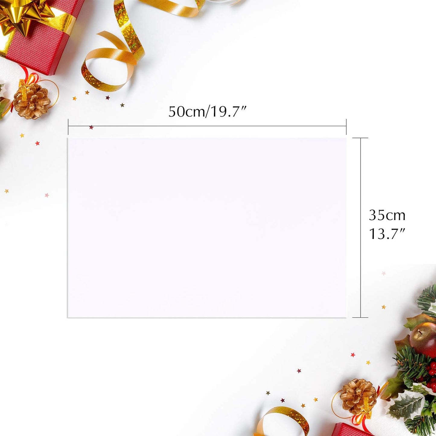 FEPITO 100 Sheets White Tissue Paper Christmas White Gift Wrapping Paper for Xmas Easter Valentine's Day Wrapping Presents Crafts(14 x 20 Inch)
