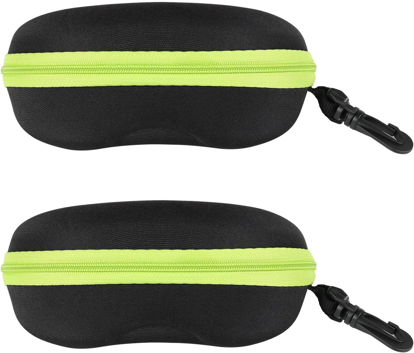 INNOLIFE Zipper Hard Shell Sunglasses Cases, Portable Travel Eyeglasses Cases with Plastic Hook for Men Women