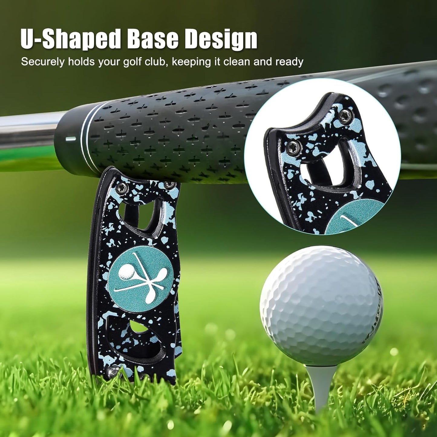 Golf Divot Repair Tool, 3 in 1 Compact Ball Marker Divot Tool, Foldable Golf Divot Tool for Repair & Maintain Green, Golf Essential, Ideal Gift for Golf Enthusiasts