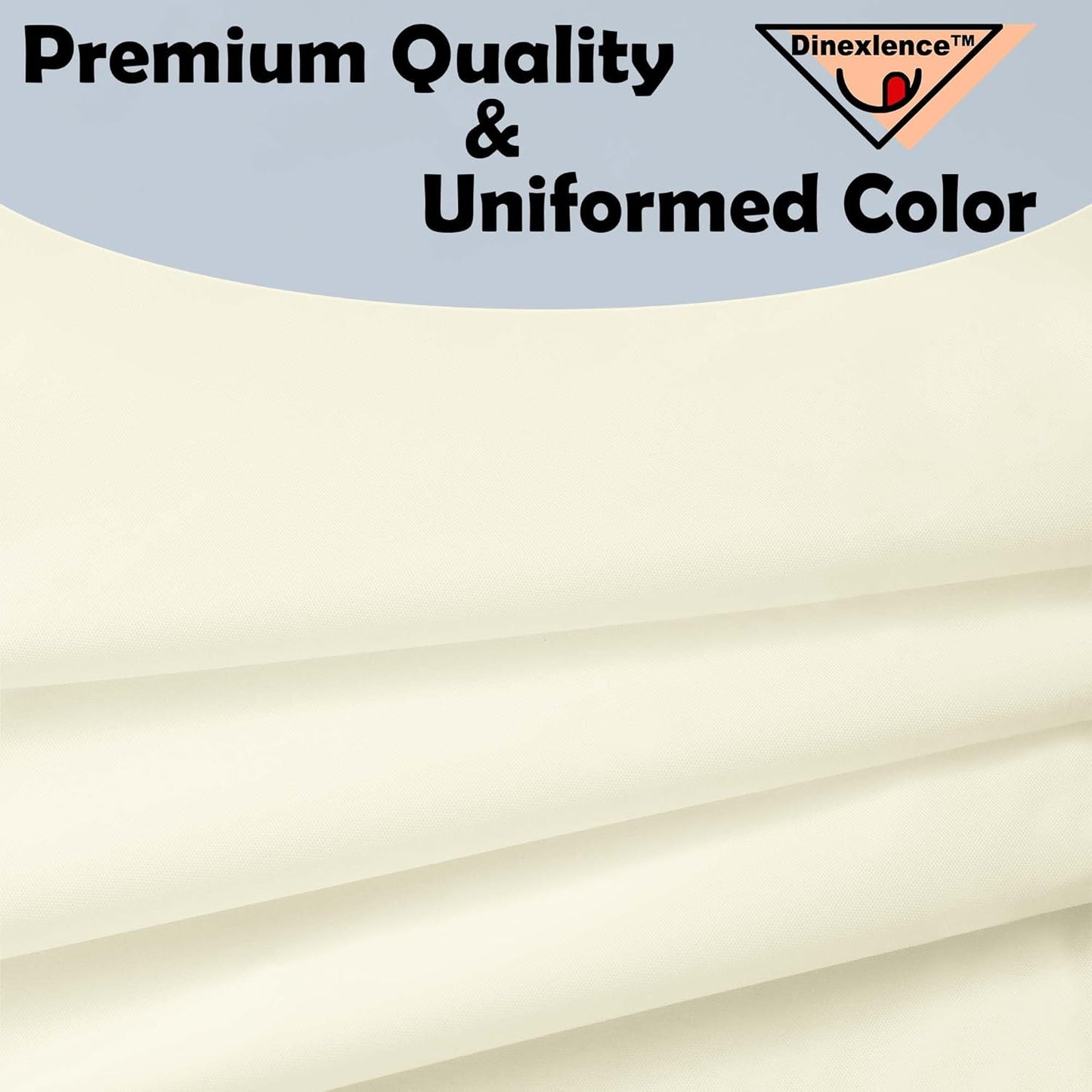 2 Pack Ivory Premium Plastic Tablecloth Rectangle 54 x 108 Inches Reusable Beige Creamy White Decorative Table Cover for Dining, Wedding, Party, Indoor and Outdoor use