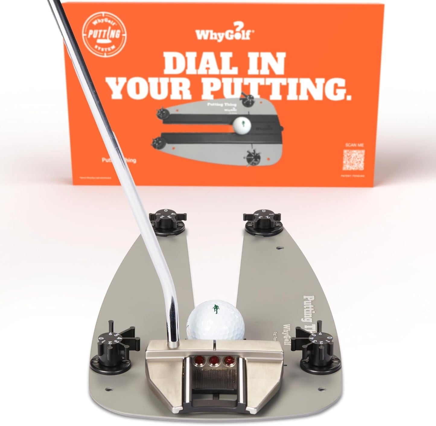 WHYGOLF Putting System & Putting Thing – Golf Training Aid for Stroke, Accuracy & Green Reading – Adjustable Putting Gates for Home & Green Practice – Putter Teaching Tool for Better Control
