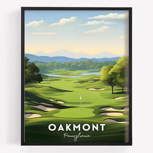 Golf Course Premium Giclee Fine Art Prints - Augusta, Pebble Beach, Pinehurst, Golf Course Posters, Golf Wall Art, Aesthetic Poster for Home Office Decor, Ready to Frame