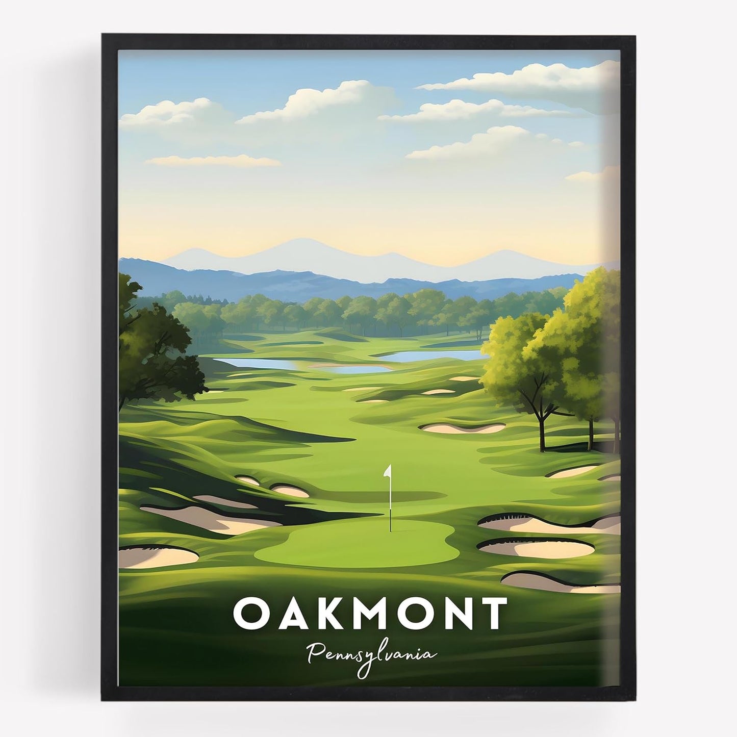 Golf Course Premium Giclee Fine Art Prints - Augusta, Pebble Beach, Pinehurst, Golf Course Posters, Golf Wall Art, Aesthetic Poster for Home Office Decor, Ready to Frame