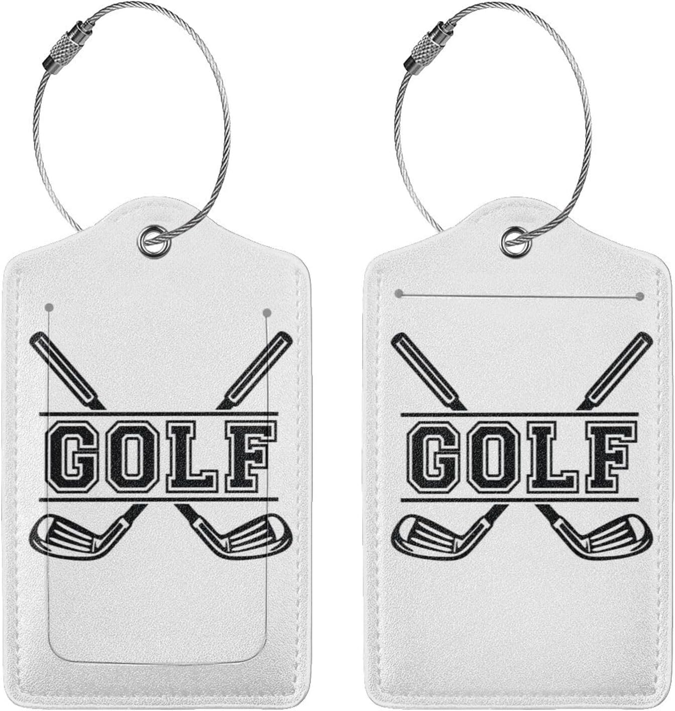 2 Pcs Golf Club Labels Luggage Tags for Suitcases, Golfer Decorations Tags Birthday Gifts for Men Women, Personalized Outdoor Travel Sport Gift
