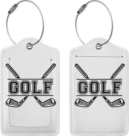 2 Pcs Golf Club Labels Luggage Tags for Suitcases, Golfer Decorations Tags Birthday Gifts for Men Women, Personalized Outdoor Travel Sport Gift