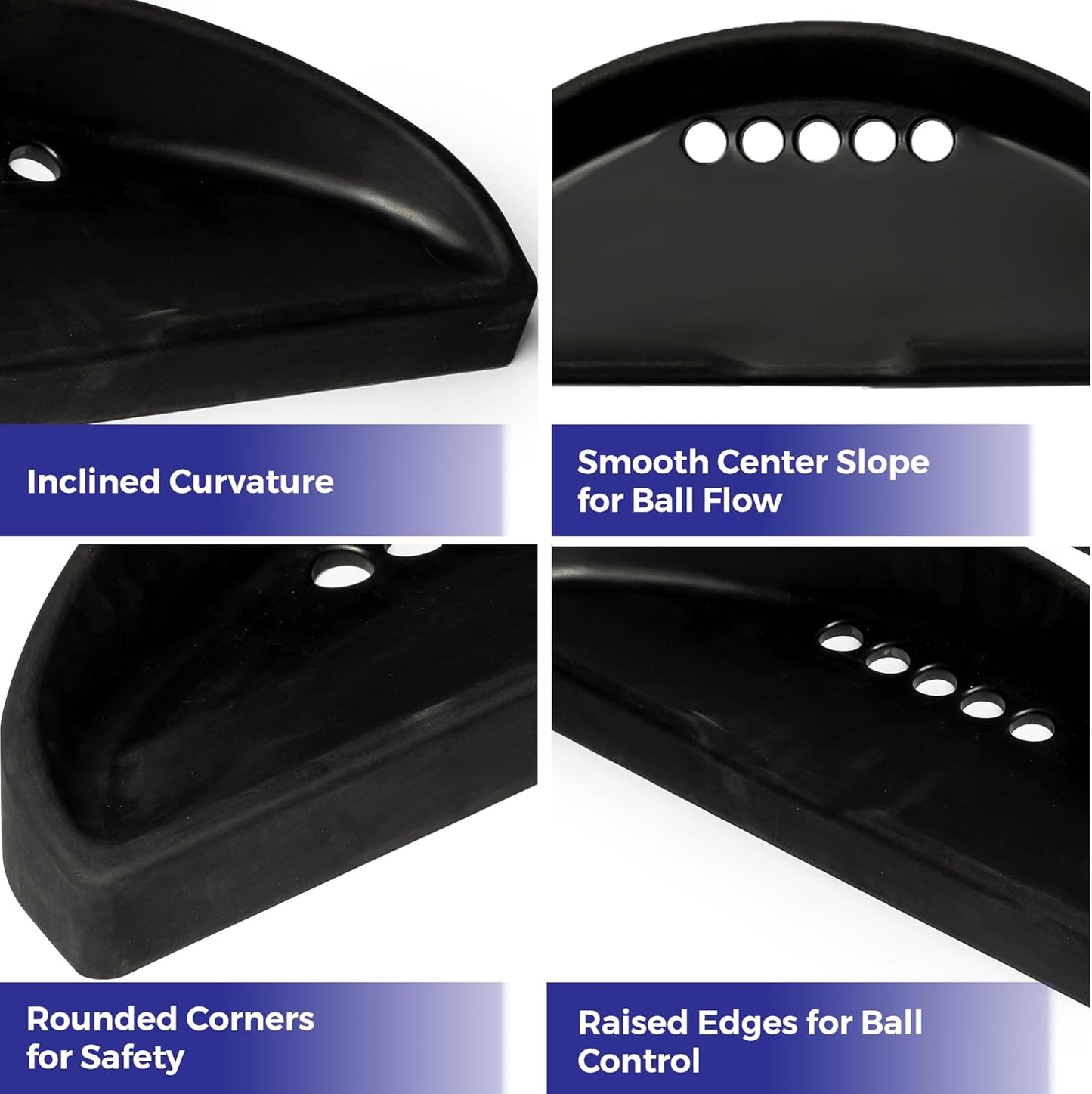 PutterBall Ball Catch Trays – 2 Pack Universal Rubber Trays for Golf Game – Fits Most Putting Game Sets