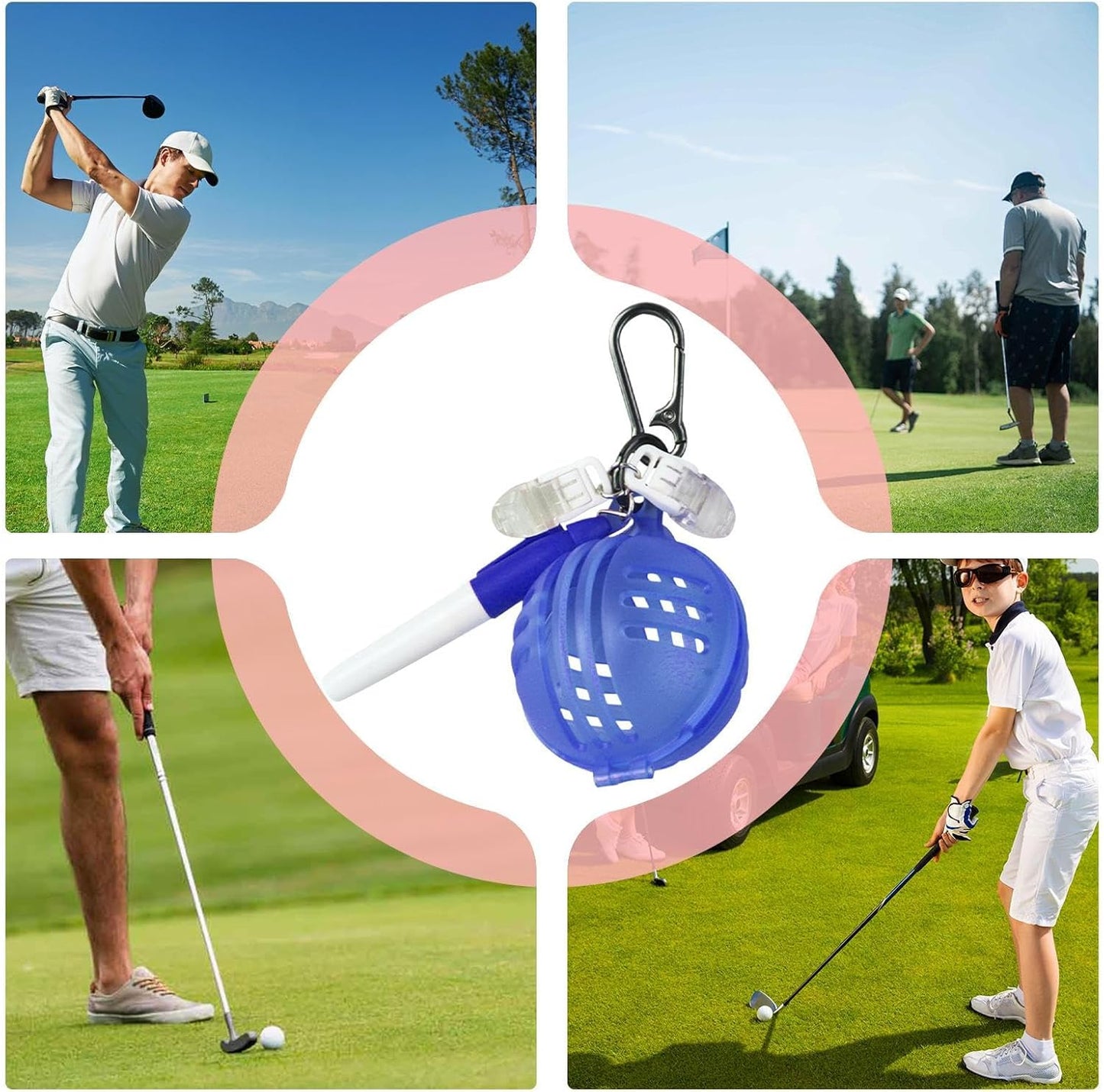 Golf Ball Line Marker Tool, Portable 360 Degree Stencil, Putting Alignment Aid, Golf Accessory with Easy Use and Precise Marking, Training Tool for Course Practice Sport Game Outdoor Competition Men