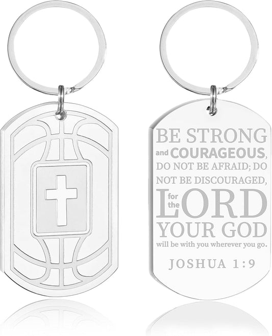Football/Baseball/Soccer/Basketball Keychain for Men First Communion Baptism Confirmation Mens Gifts