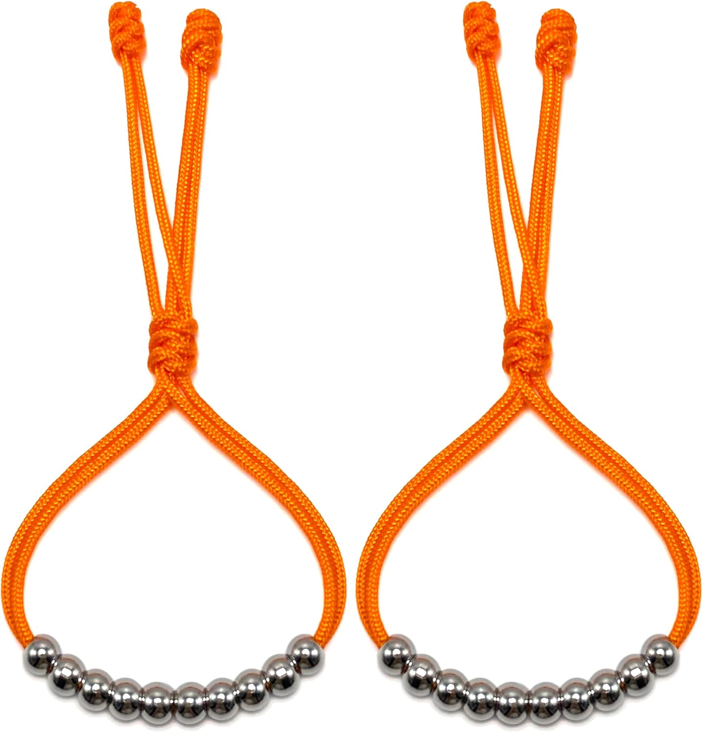 LAMIBEE Pack of 2 Golf Glove Bead Stroke Counter, 10 Stainless Steel Beads Score Counter for Gloves, Stroke Count Resizable Easy to Adjust Golf Round Scoring Tracker Accessory