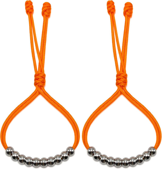 LAMIBEE Pack of 2 Golf Glove Bead Stroke Counter, 10 Stainless Steel Beads Score Counter for Gloves, Stroke Count Resizable Easy to Adjust Golf Round Scoring Tracker Accessory