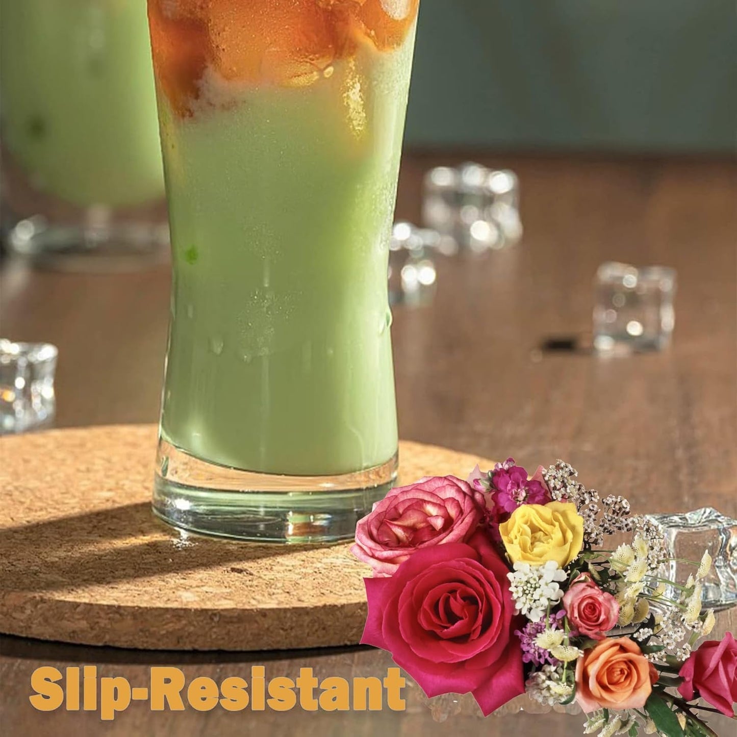 Cork Trivet Heat 7.5" High Density Thick 0.4" Cork Coaster Set for Pots Cups and Pans, Heat Resistant Multifunctional Cork Board, Hot Pads for for Table & Countertop 6pcs