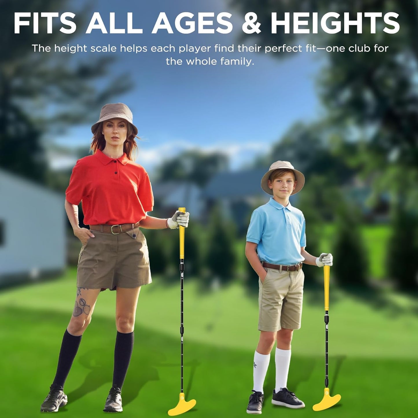 KINGTOP Adjustable Golf Putter – Retractable Shaft, Lightweight Travel Putter with Practice Balls & Putting Cup, Left & Right-Handed Design