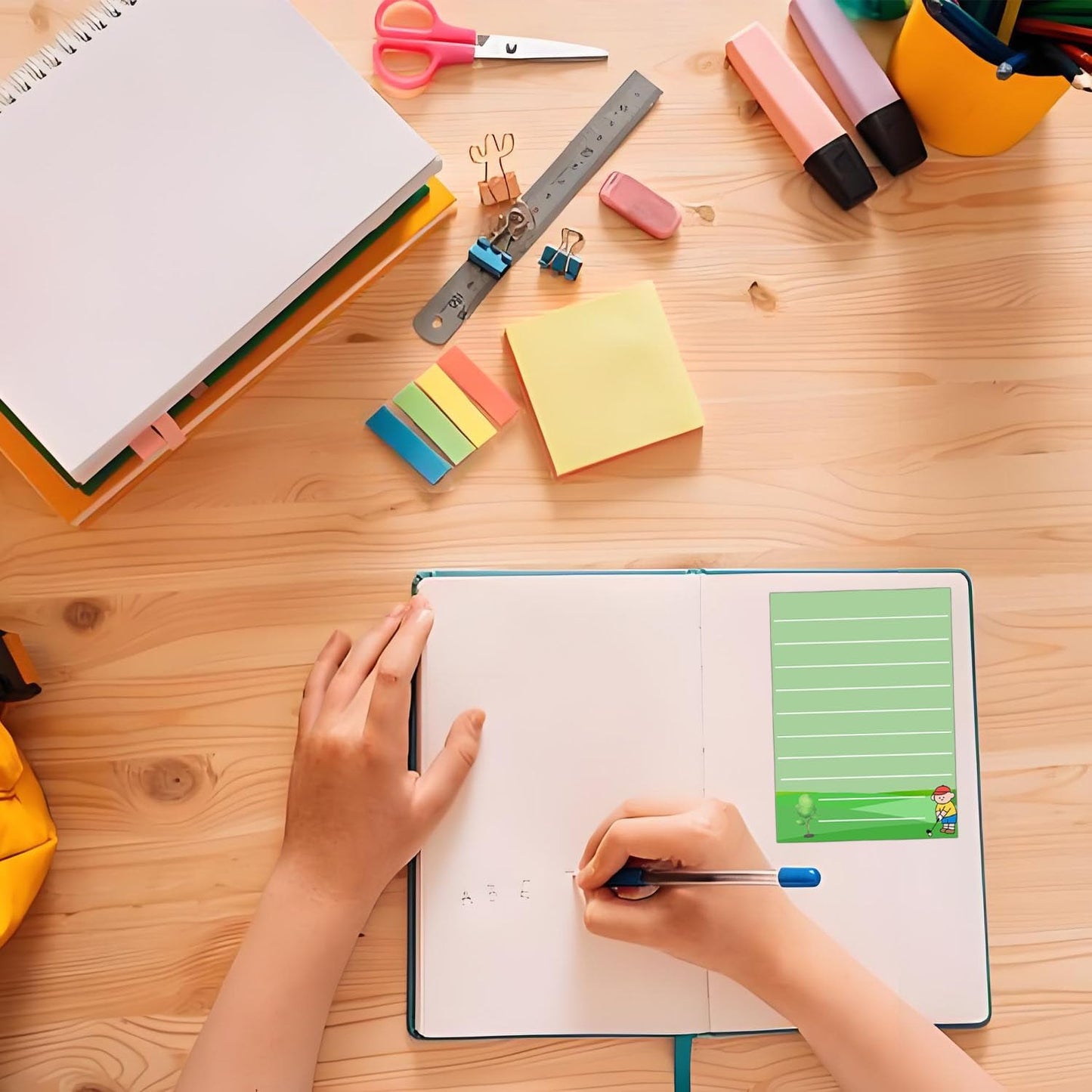 Golf Notebook Sticky Note Funny Memo Notepads to Do List Note Pad for Office Supplies(8 Pack)