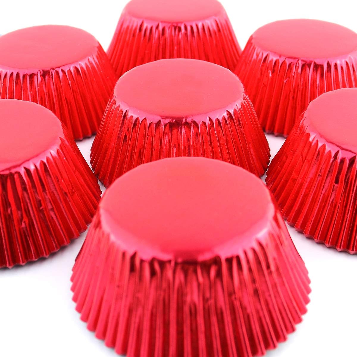 Eoonfirst Red Foil Cupcake Case Liners Valentine's Day Baking Muffin Paper Cups 200 Pcs