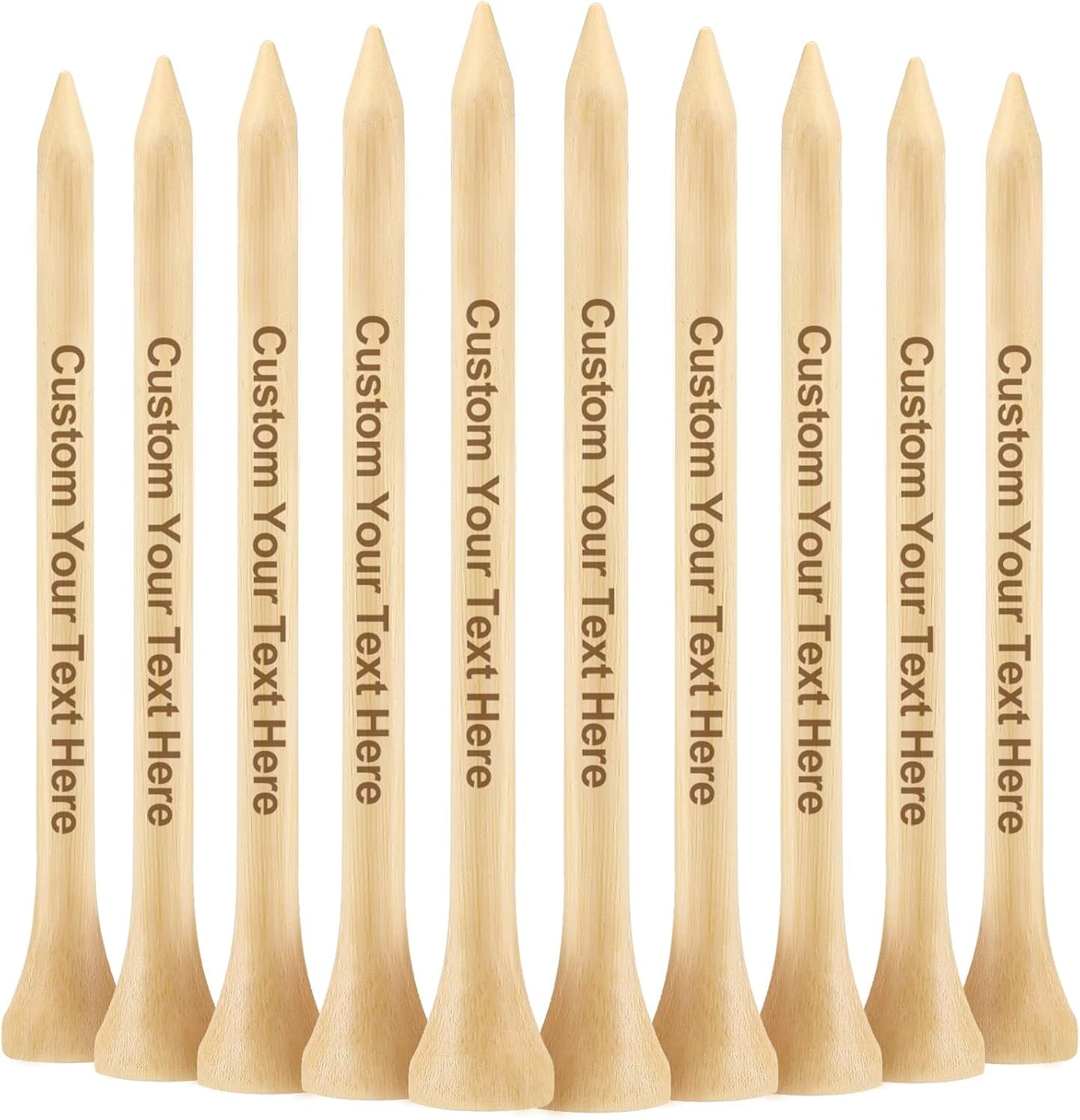 50-500 PCS Personalized Golf Tees in A Pouch, Custom Golf Tees Bulk with Your Name, Text, Logo, Wood Golf Tees 3 1/4" Inch Size, Personalized Golf Gift, and Party Favors