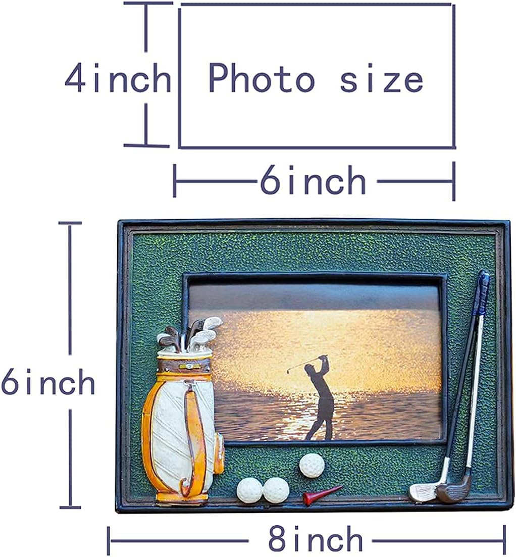 3D Golf Photo Frame Unique Handmade Golf Gifts for Golf Father/Men/Women/Dad/Mom (Black-1)