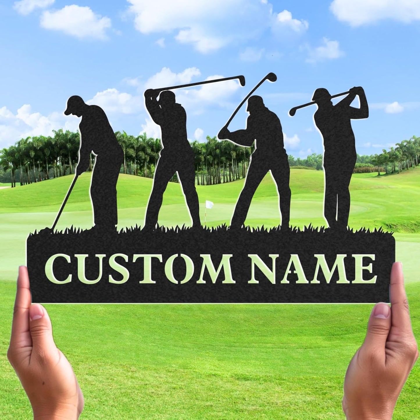 Personalized Golf Metal Wall Art, Vintage Golf Wall Decor, Custom Signs Outdoor Metal, 19th Hole Home Decor for Man Cave Garage Bar Club, Personalized Golfer Gifts for Men Dad Father