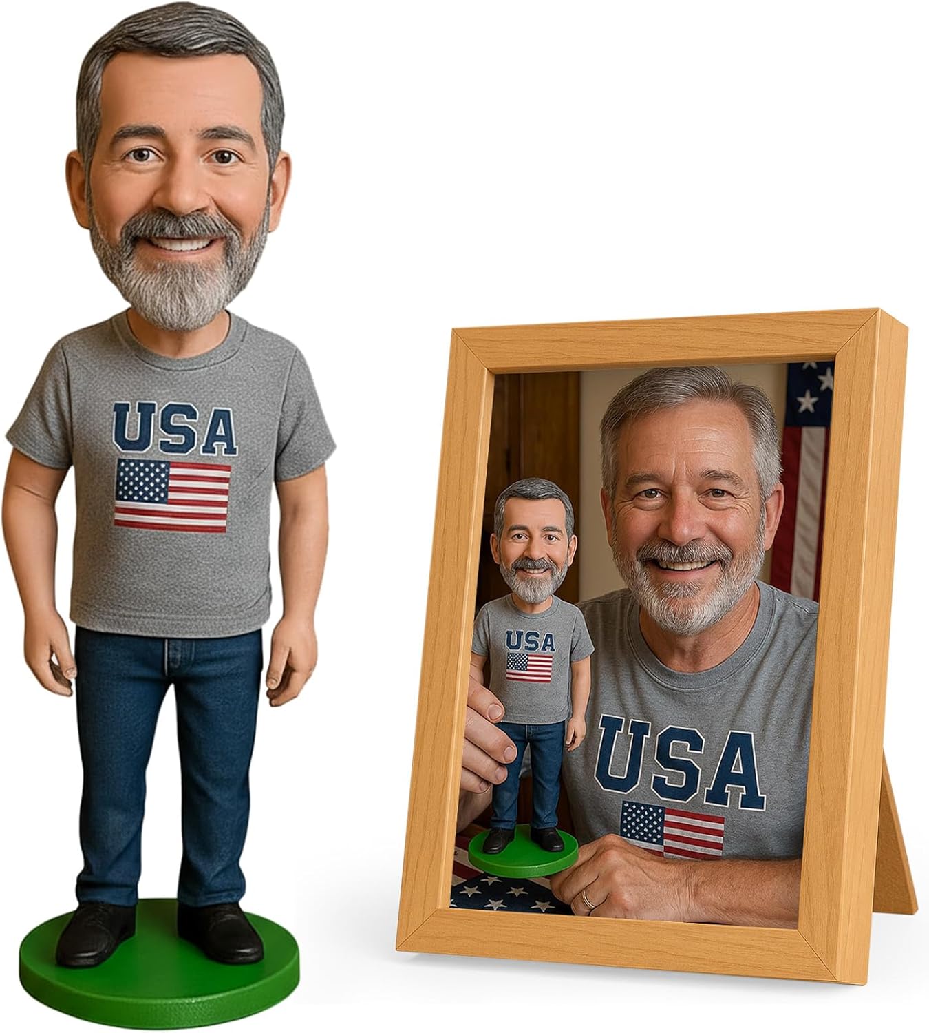 Custom Bobbleheads Golf Personalized – 6/7/8 Inch Handmade Figurine from Photo, Unique Gift for Retired Golfer, Dad, Husband