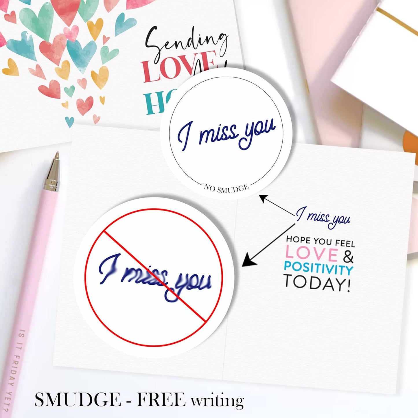 Thinking of You Cards with Envelopes - 24 Thinking of You Greeting Cards with Unique Designs and Inspiring Words - The Perfect Encouragement Cards to Send to a Close Friend, Relative or Loved One (24)