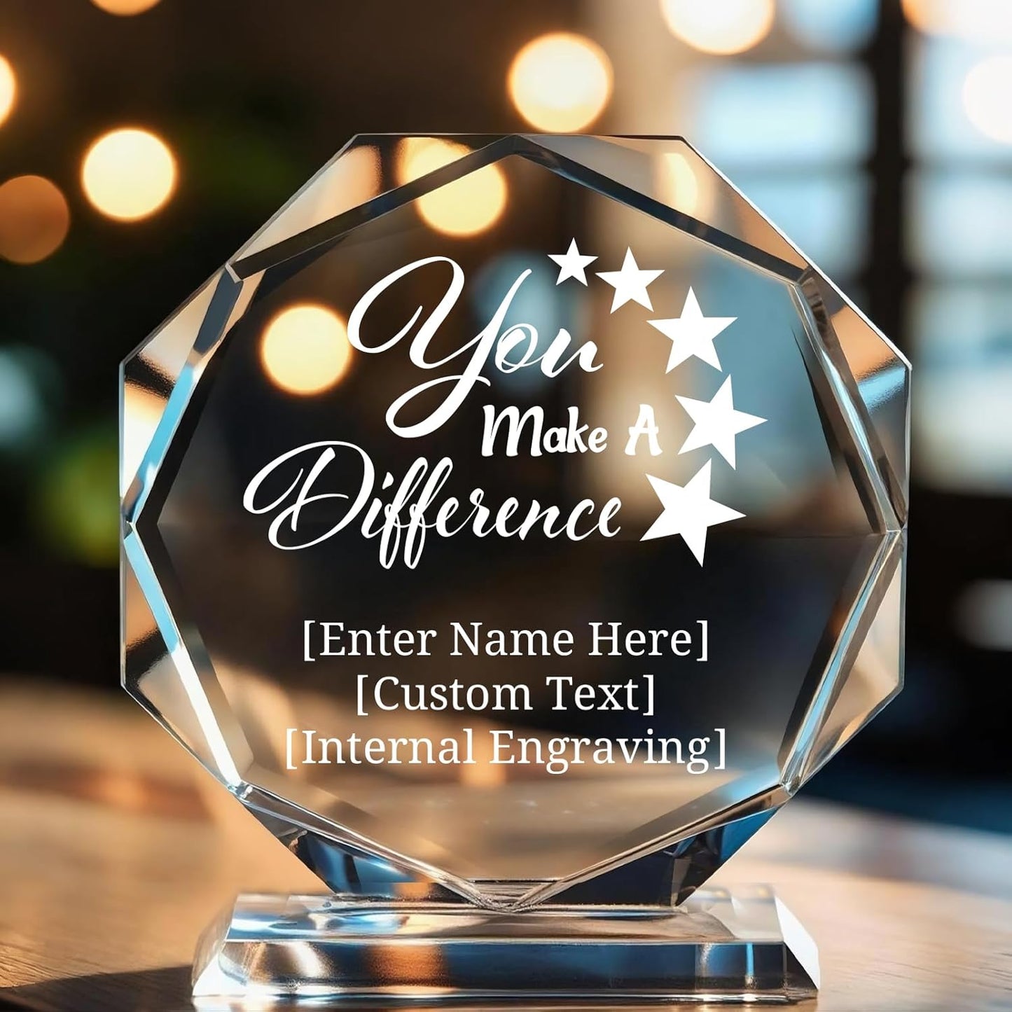 Custom Crystal Awards and Trophies – Personalized Engraved Glass Plaques for Employee Recognition, Appreciation, Farewell, Retirement, Coworker Gifts, Sports Achievements