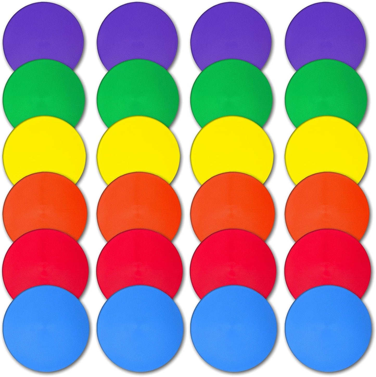 9 Inch Colored Poly Spot Marker 12 Pcs, Non-Slip Rubber Agility Markers Flat Field Cones Floor Dots for Football, Basketball Training Markers, Dance Practice and Drills with Flat Cones Points
