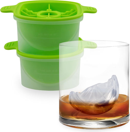 Tovolo Lime Wedge Ice Molds (Set of 2) - Slow-Melting, Leak-Free, BPA-Free/Great for Whiskey, Cocktails, Fun Drinks, and Gifts