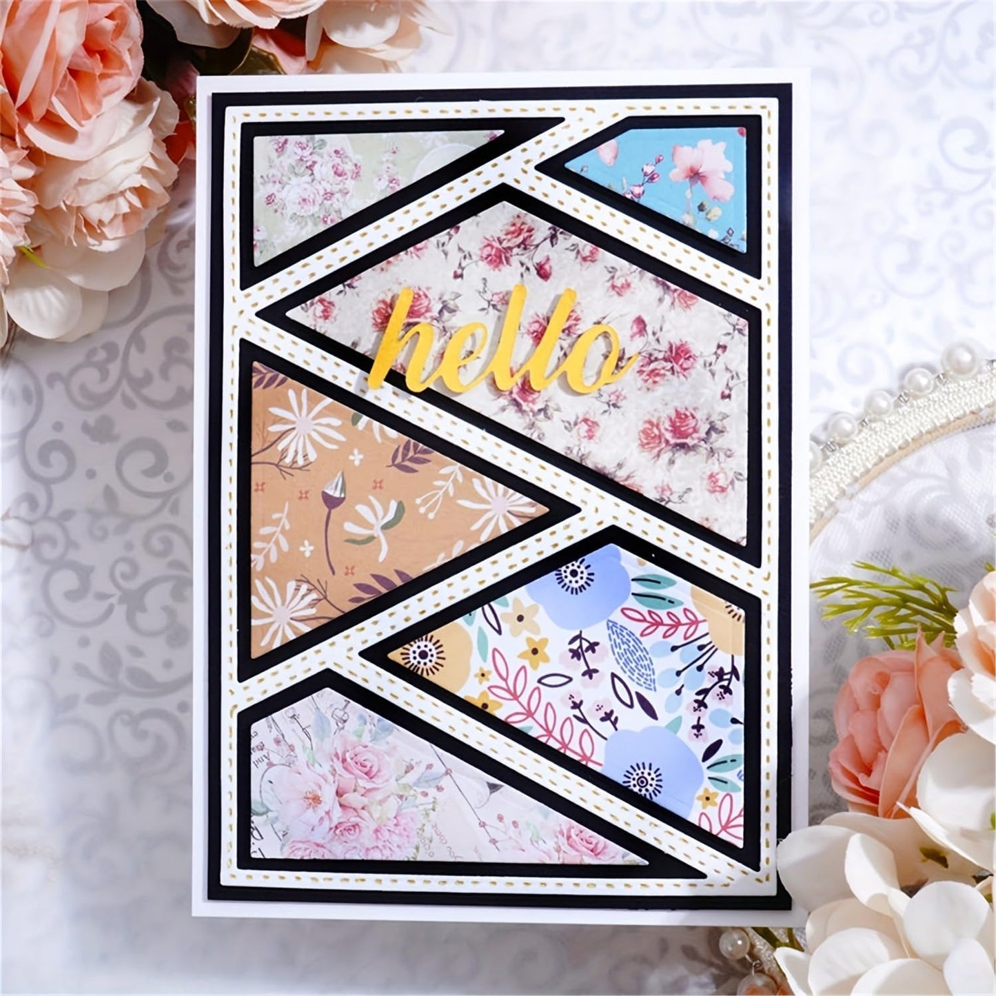 Metal Cutting Die for Scrapbooking - Cut Stencils for DIY Scrapbook Photo Album Decorative Paper Card, Card Making Supplies & Crafting Die Cut (Irregular Background Box 5.5 x 3.9 in)