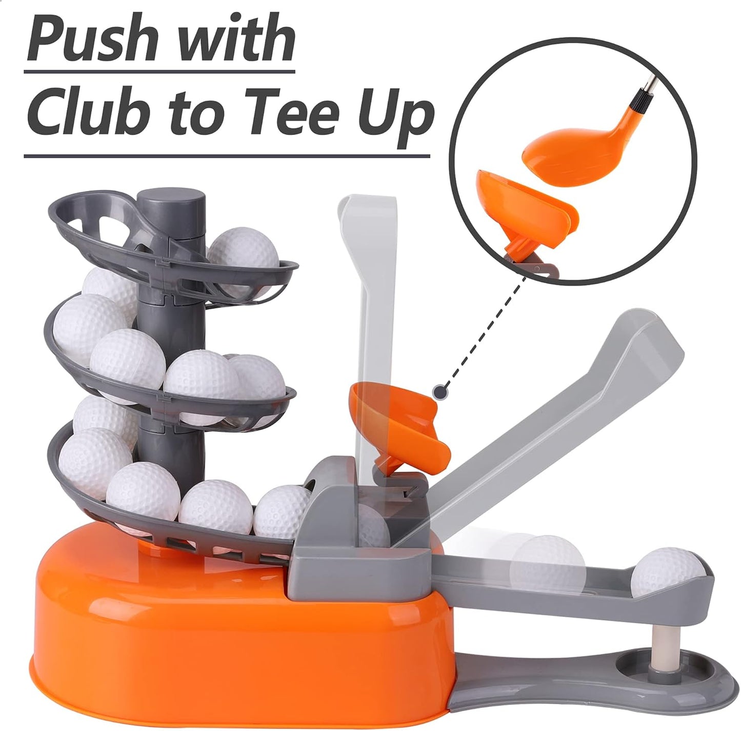 iPlay, iLearn Kids Golf Toys Set W/Left & Right Club Head, Boys Outdoor Sport Toy Age 3-5, Toddler Indoor Golf Ball Game, Child Exercise Active, Yard Play Birthday Gift 4 6 7 8 Year Olds Toddler Girl