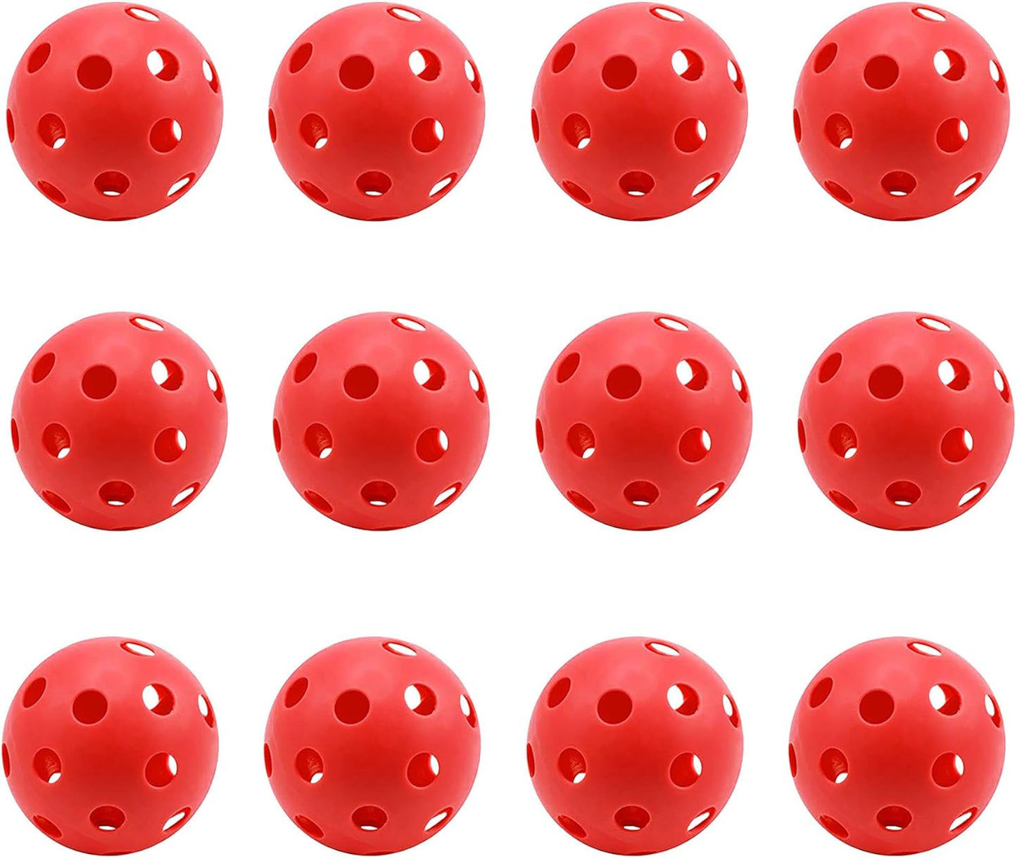 GSE Games & Sports Expert 12-Pack Practice Golf Balls, 40mm Limited Flight Plastic Soft Golf Balls, Airflow Hollow Training Golf Ball for Swing Practice (Several Colors Available)