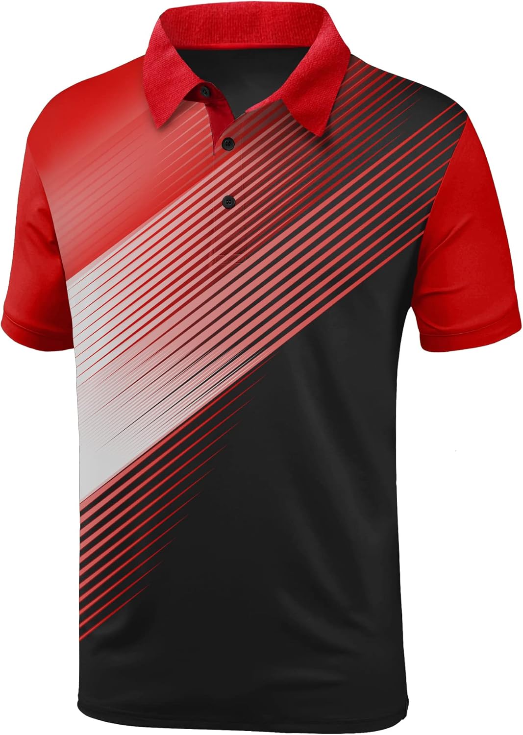 SCODI Mens Golf Shirt Moisture Wicking Performance Sport Short Sleeve Print Golf Polo Shirts for Men
