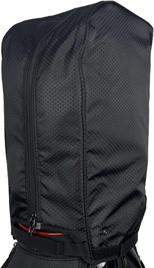 BOYEA & SKULLEAP Golf Bag Cover/rain Hood Waterproof/dustproof,Thickened Style,fits 8.5-9-inch golfbag/standbag,4 snap Fasteners +Adjustable Straps, Easy to Install, Foldable, for All Golfers Gifts