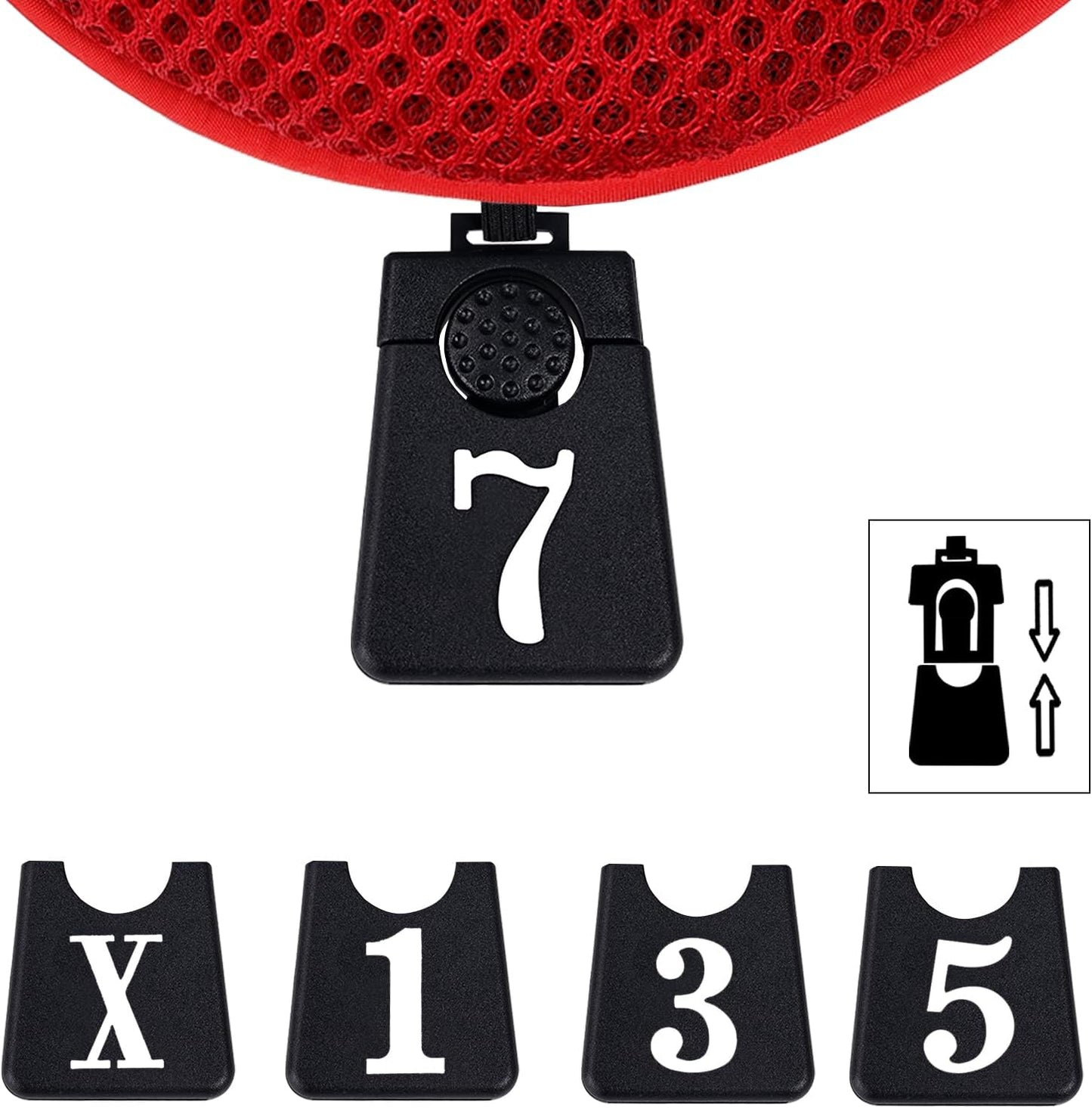 Andux 4pcs/Pack Mesh Golf 460cc Driver Fairway Wood Club Head Covers with Interchangeable No. Tags