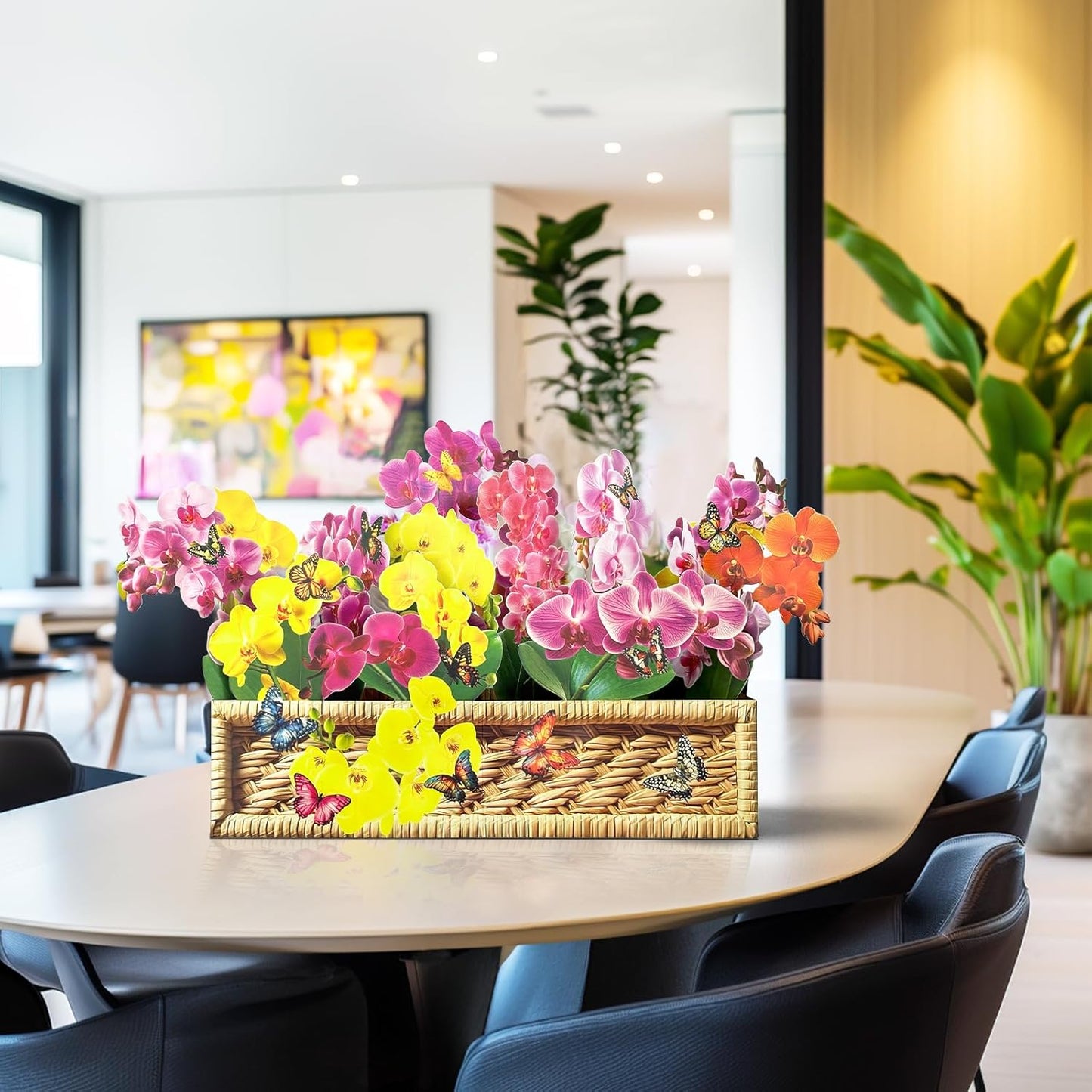 Paper Pop Up Orchid Bouquet Flower Card for Birthday, Holidays, Encouragement, Graduation Gift With Note Card & Envelope (Phalaenopsis Garden)