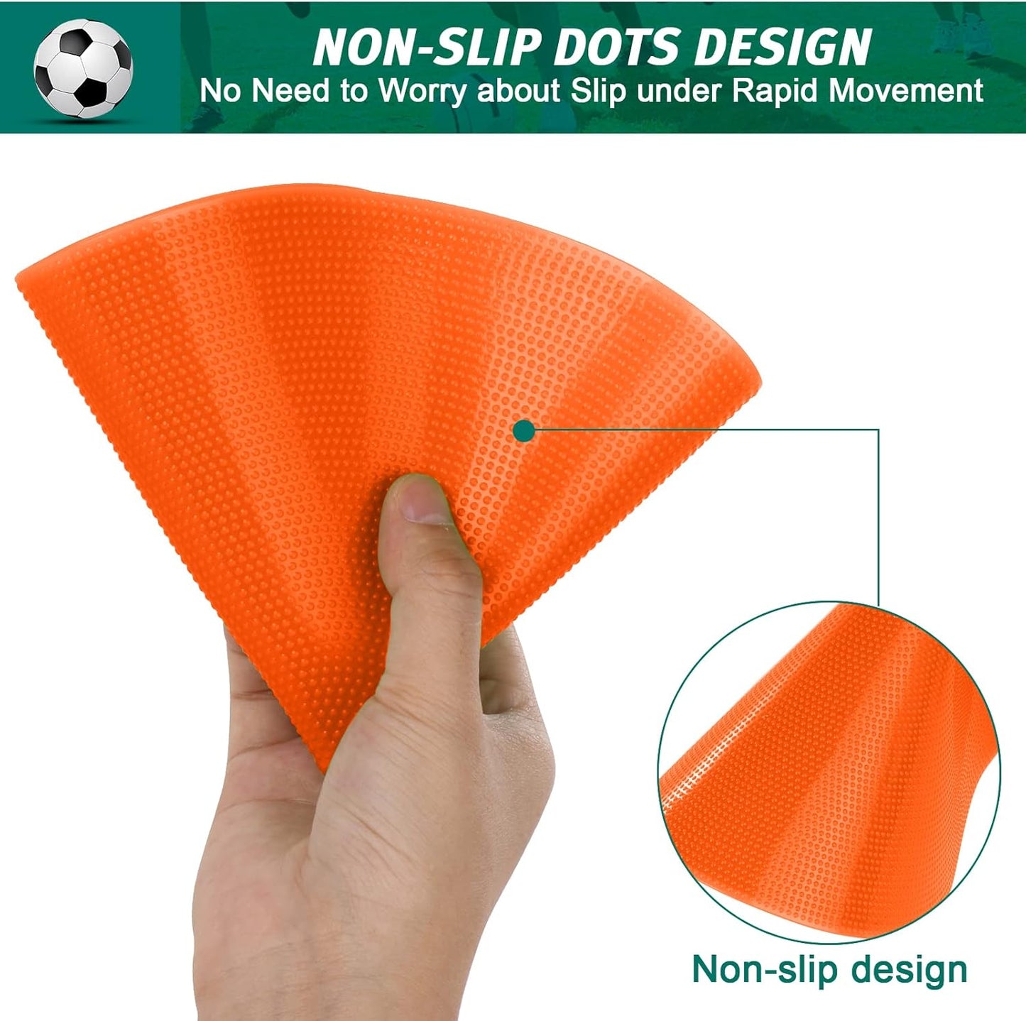 Poly Spots Spot Markers for Gym Floor 9 inch Flat Cones 12/24Pcs Non Slip Rubber Floor Dots for Kids Soccer Basketball Sports Speed Agility Training, Preschool Classroom Activities