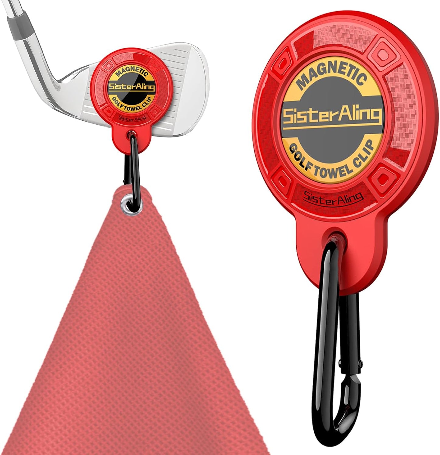 Magnetic Clip for Golf Towel,Removable Industrial Magnetic Accessories Design for Strong Hold to Golf Carts or Clubs