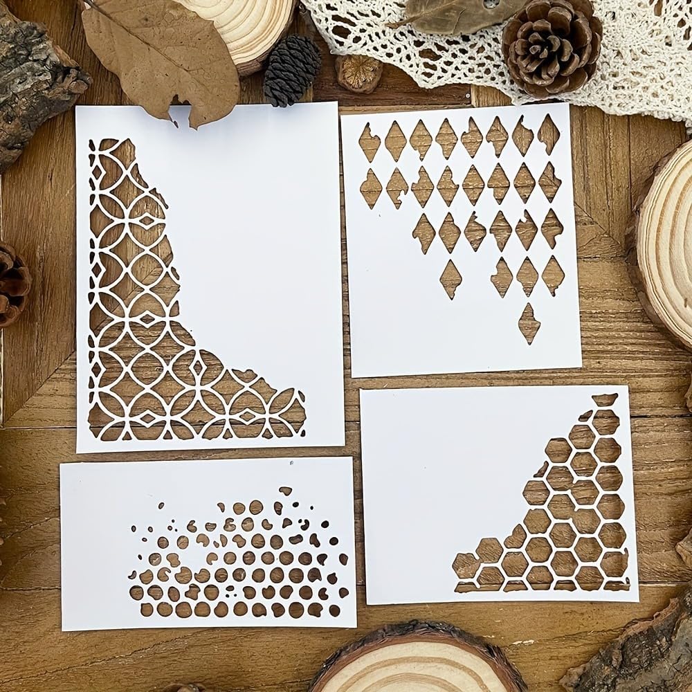 Lapoo Flowers Metal Cutting Die for Scrapbooking - Durable, Cut Stencils for DIY Scrapbook Photo Album Decorative Paper Card, Card Making Supplies, Embossing (Triangular Border 6.5 x 4.7 in)