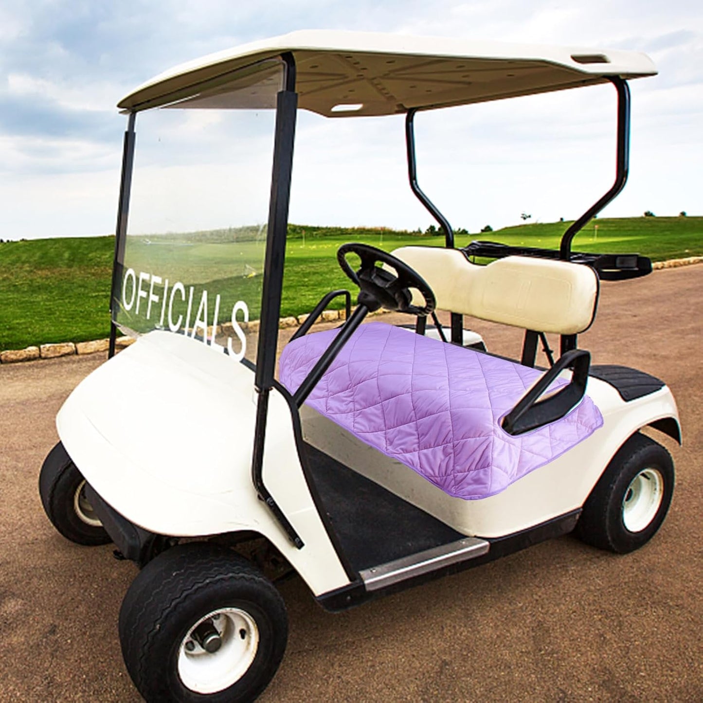 Golf Cart Seat Covers,EZGO Golf Cart Seat Cover, Golf Cart Seat Towel Blanket, Travel Sports Golf Cart Covers for 2-Person Seats Club Car, Golf Cart Accessories for Men. Soft and Comfortable
