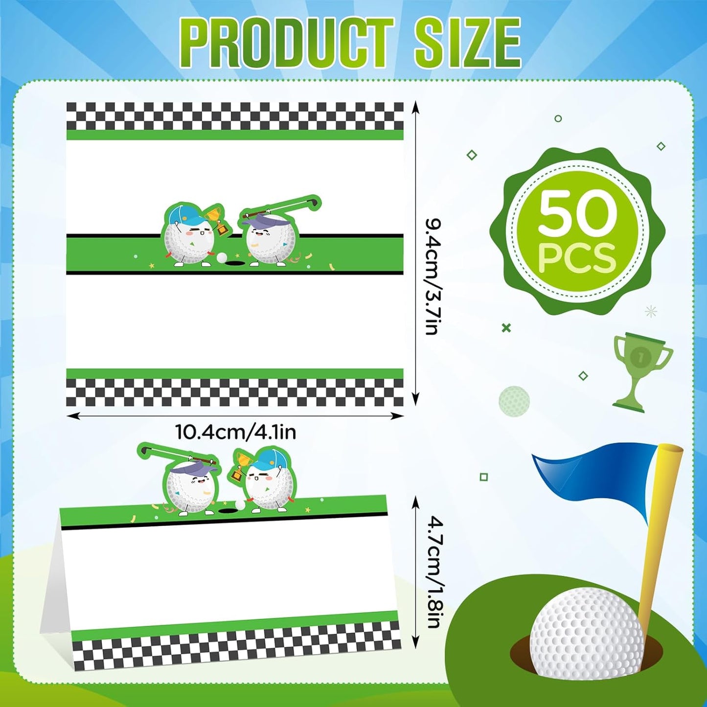 Quirkistry Golf Table Place Cards Golf Place Cards For Table Setting Golf Sports Party Favors Supplies Par Tee Themed Name Cards For Birthday Party Baby Shower Golf Party