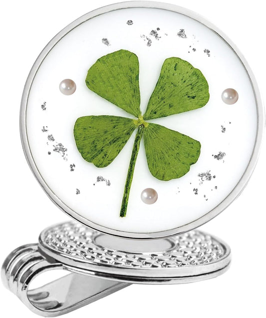 Golf Ball Marker hat Clip with Ball Marker, Handmade Pressed Flower Golf Marker, Golf Gifts, Golf Accessories for Women