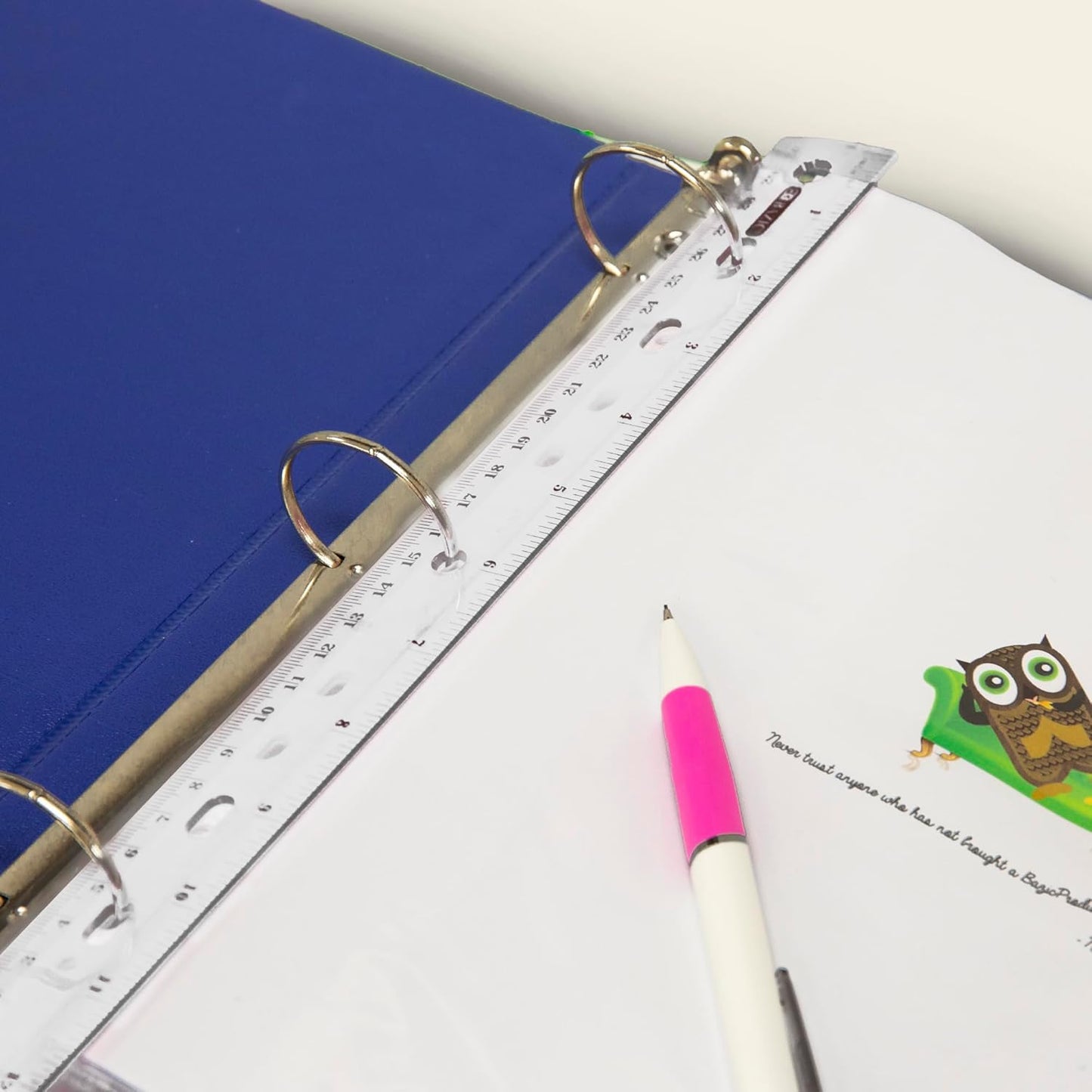 BAZIC Products Plastic Clear Rulers 12 inch (30cm), Inches Centimeter Metric Ruler Measuring Long Ruler, Straight Edge Ruler for Students School Supplies, 24-Pack