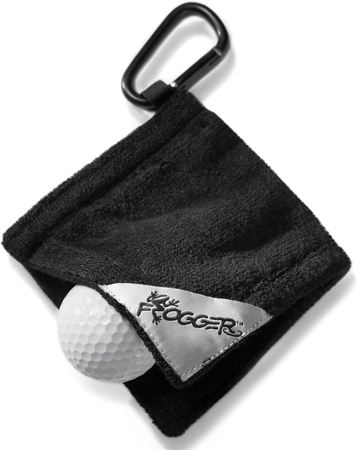 Frogger Amphibian Golf Ball Towel with Wet and Dry Technology Small Golf Ball Towels for Golf Bags with D Clip Golf Ball Accessories