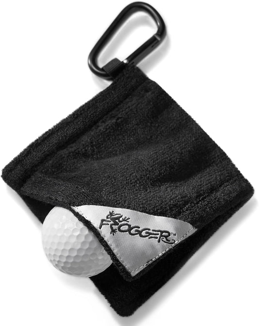 Frogger Amphibian Golf Ball Towel with Wet and Dry Technology Small Golf Ball Towels for Golf Bags with D Clip Golf Ball Accessories