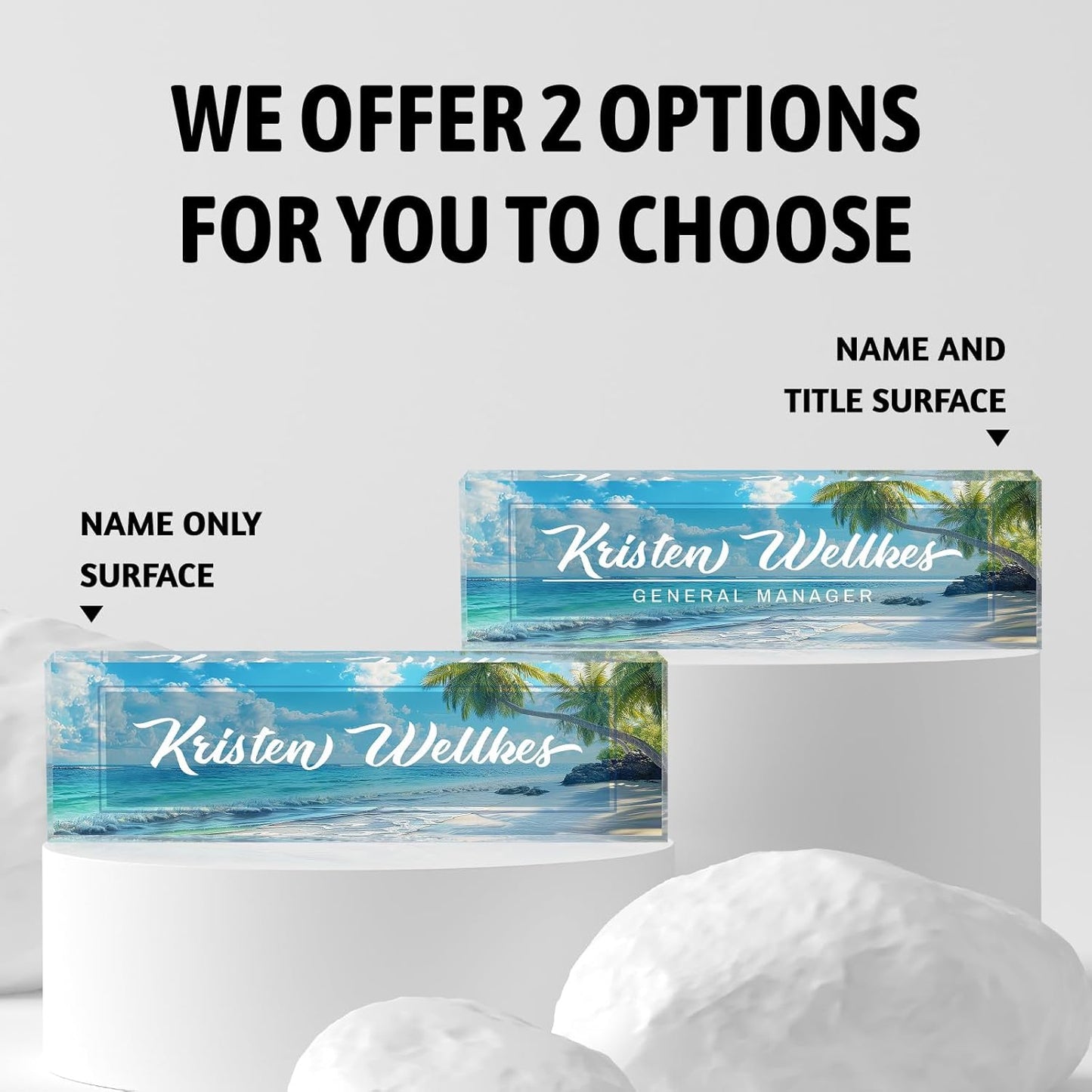 Custom Name Plate Personalized, Acrylic Desk Plate, Office Decor for Women and Men, Employee Appreciation Gifts for Boss, Manager, Teacher, Nurse