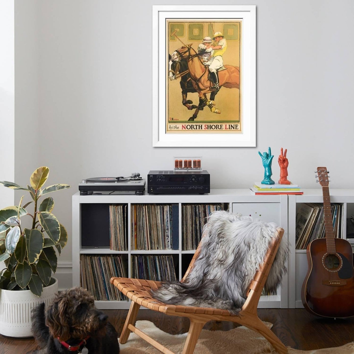 ART.COM Wall Art Print Polo Poster on White Frame, 32" x 44"