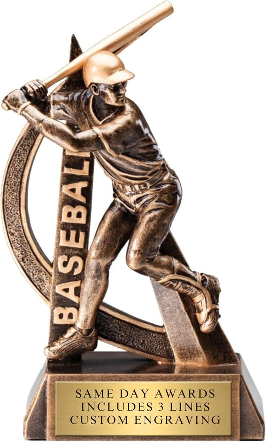 Sports Trophy – Ultra Action 6.5 Inch Engraved Resin Award – Personalized Recognition for Kids Youth Teams Schools Adult Leagues Coaches and Achievement Awards