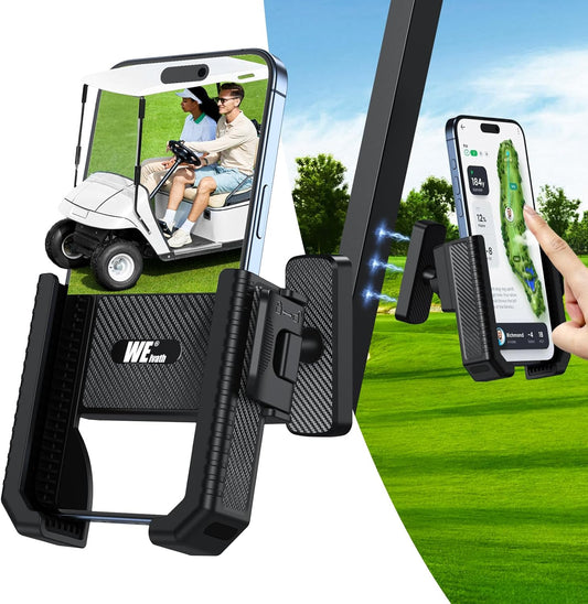 Magnetic Golf Cart Phone Holder, Rotatable Phone Mount Holder Compatible with iPhone/Galaxy/Smartphones, Golf Cart Accessories for EZGO Club Car Yamaha,Gift for Men Women