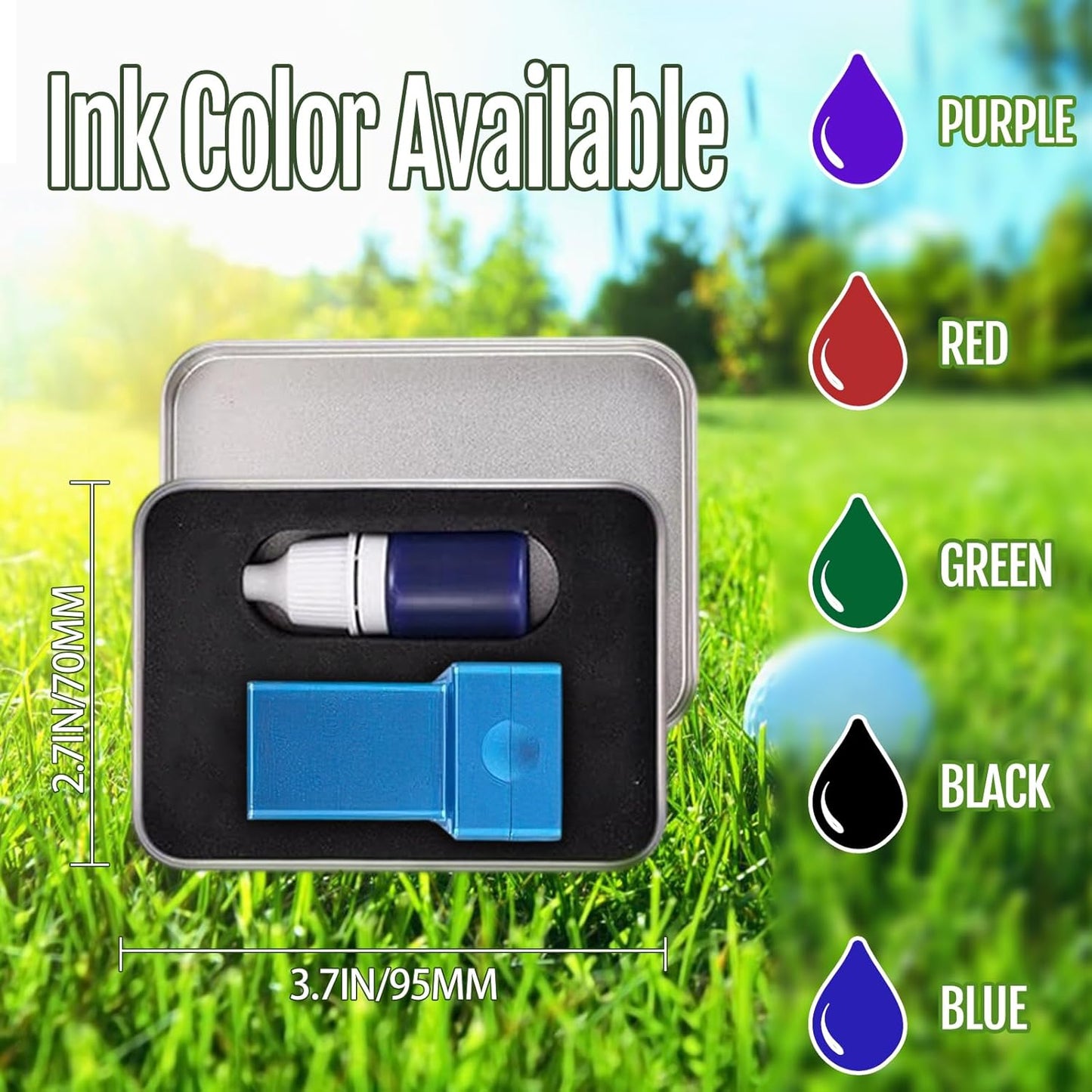 Personalized Custom Golf Ball Stamp Markers with Ink Customized Logo Monogram Name Golf Ball Stamper for Golfer Husband Boyfriend Dad Gift Reusable Your Own Golf Ball Stamps