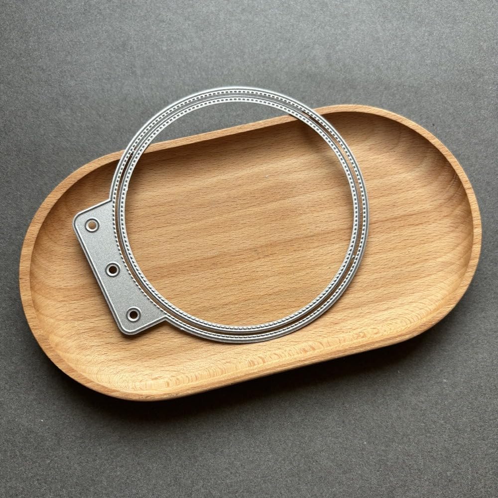 Metal Cutting Die for Scrapbooking - Cut Stencils for DIY Scrapbook Photo Album Decorative Paper Card, Card Making Supplies & Crafting Die Cut (Circular Ring 4.5 x 4.1 in)