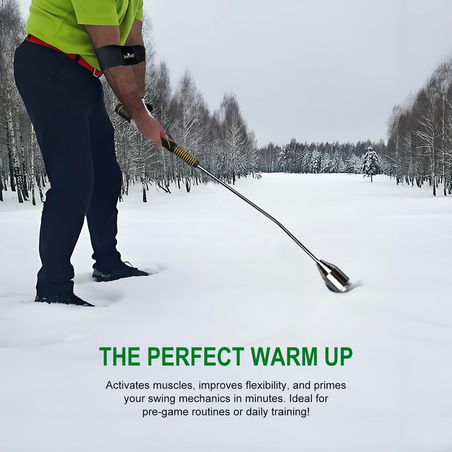 Golf Swing Trainer Aid, Weighted Golf Club for Tempo & Grip Training for Right & Left-Handed Golfers, Indoor & Outdoor Warm-Up Practice Accessories